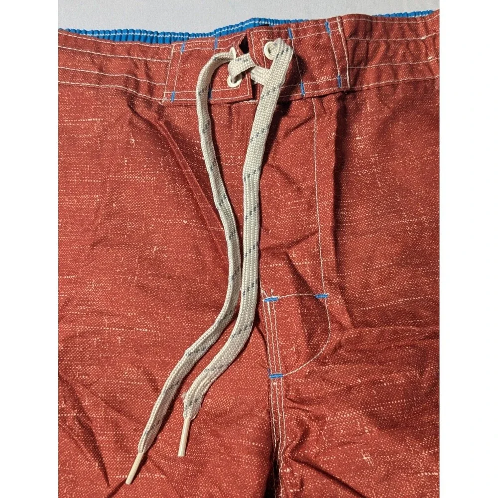CARIBBEAN JOE Men Large Burnt Brown‎ Built In Brief Drawstring 7